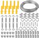 Markenlos Bol Staalkabel set - Spandraad Kabelspanner - Klimplanten Begeleiden - Roestvrij staal 304 - 40 meter - Zilverkleurig