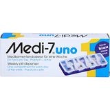 Medi-7 uno medicijnhouder voor een weekblauw, 1 stuk doos