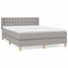 vidaXL Boxspringbed met matras, lichtgrijs, 140x200 cm, gestoffeerd