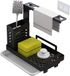 Merkloos DiverseGoods Keukenorganizer, wasbakorganizer, nette keuken, sponshouder voor aanrecht, zonder te boren, gootsteenaccessoires, borstelhouder met afvoerbakje en doekenrekje (zwart)