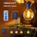 Guirlande lumineuse LED solaire - Ampoules G40 - 15 mètres - 25 ampoules - Télécommande - Dimmable - IP44 - ABS