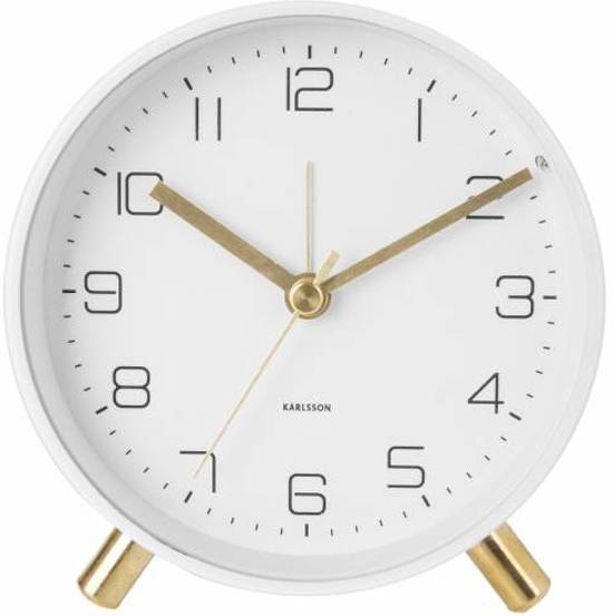 Karlsson Lofty - Alarmklok - IJzer - Ã˜11cm - Wit