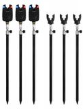 Fish-Xpro Beetmelder Bankstick Set - 3 Hengels - 6 Banksticks 50 cm