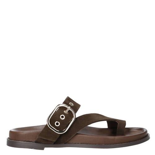 Inuovo suède slippers bruin
