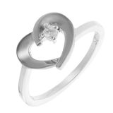 Orphelia Ring Heart Zilver 925 Zirkonia Maat 60