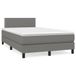 vidaXL Boxspringbed met matras, stof, donkergrijs, 120x200 cm