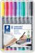 STAEDTLER Lumocolor permanent pen F 318 - box met 8 kleuren