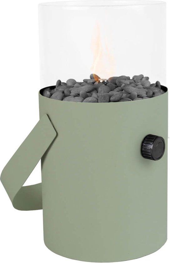 Cosi Fires Cosiscoop Original Olive Gas Lantern - Green - Outdoor & Indoor Use
