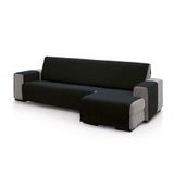 ECOMMERC3 Chaise longue bankhoes voor armleuning rechts, grootte van de rugleuning: 280 cm, zwart, zacht, 100% gemaakt in Spanje