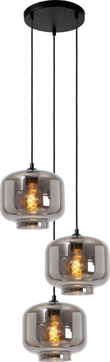 Lucide MEDINE Hanglamp - Ø 46 cm - 3xE27 - Fumé