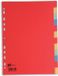 Oxford tabbladen A4, 12 tabs, karton, onbedrukt, 11-gaatsperforatie, geassorteerde kleuren, 50 stuks
