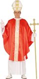 FIESTAS GUIRCA Pauskostuum voor heren, rood kardinaal kostuum met papa muts, bisschopkostuum voor heren, maat M, 48-50