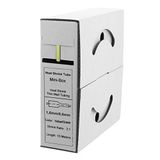 Offgridtec 10 m krimpkous met lijm, 1,6 mm > 0,8 mm, krimpverhouding, dubbele wand, halogeenvrij, vlamvertragend, waterdichte kabelisolatie, gemakkelijk te snijden, inclusief dispenserdoos, geel/groen