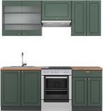 Vicco Fame-Line Unité de cuisine complète – 200 cm, Chêne WB Vert-Or Campagne/Anthracite