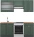 Vicco Fame-Line Unité de cuisine complète – 200 cm, Chêne WB Vert-Or Campagne/Anthracite