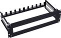 InLine 19 inch DIN-rail paneel met kabelgeleiding | 3U | zwart/grijs