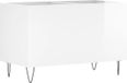 vidaXL Meuble de rangement pour disques - 74,5x38x48 cm - bois d'ingénierie - blanc laqué brillant