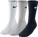 Nike 3 Pair Tennis Crew Sock - Sportsokken - Maat 38-42 - Zwart;Wit;Grijs