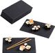 Merkloos Relaxdays Serveerplank leisteen - set van 6 - 26x16 cm