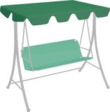 vidaXL Vervangingsluifel voor schommelbank 188/168x145/110 cm groen