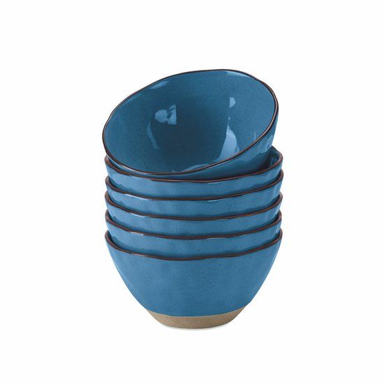 LOBERON Kom set van 6 Biarré blauw