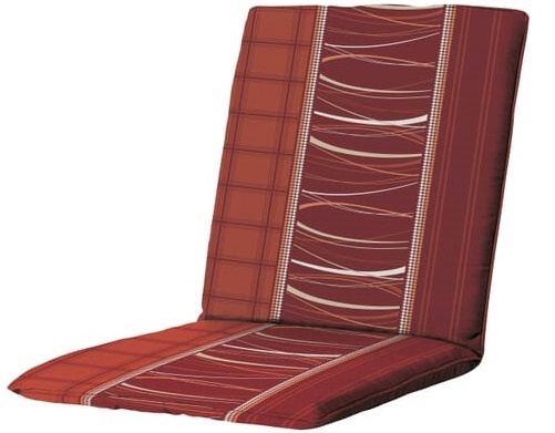 Madison stapelstoelkussen Lines 97 x 49 cm polykatoen rood