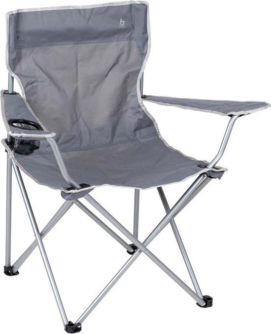 Bo-Camp Camp Gear Stoel - Opvouwbaar - Compact - Grijs