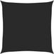 Merkloos / Sans marque Zonnezeil 3 x 3 m Zwart HDPE Schaduwdoek 160 g/m² 90% UV-Bescherming Wind- en Waterdoorlatend Inclusief Bevestigingstouwen Vierkant Zonnedoek