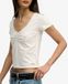 Superdry Athletic Essentials White Women's Short Sleeve Ruched Top Size: 40