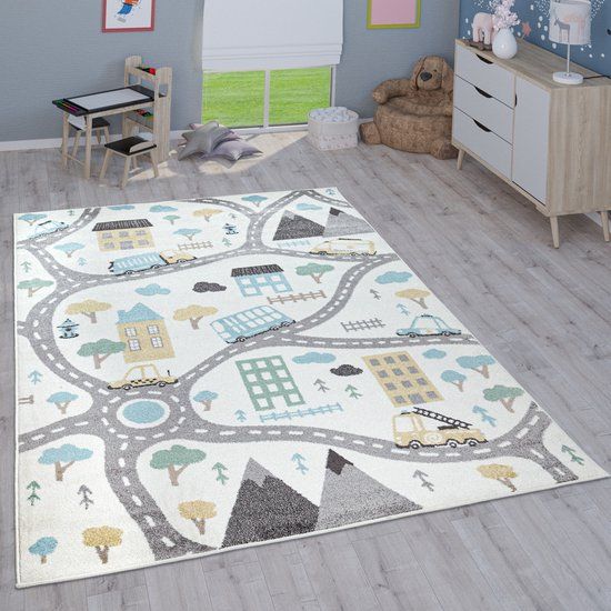 Paco Home Vloerkleed Kinderkamer Hartjes Crème 3 80x150 cm