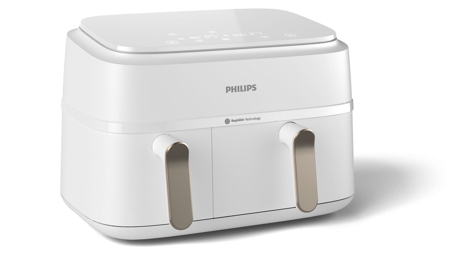 Philips 3000 series NA353/10 Double Air Fryer - 9L, 2750W, Silver/White