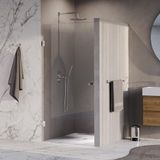 Brauer Void - Carving Nisdeur - Helder Glas - 90 x 200 cm - Omkeerbaar - incl. Glascoating - Chroom