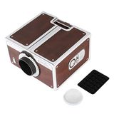 ASHATA Brown - Luckies of London DIY projector mini home theater projector van de tweede generatie voor draagbare smartphones