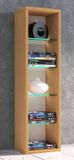 VCM Houten CD DVD plank Boekenkast Opbergmeubel Decoratieve plank Glas Rasato L
