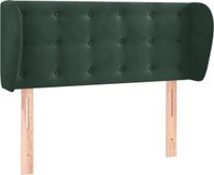 vidaXL Hoofdbord met randen 93x23x78/88 cm fluweel donkergroen