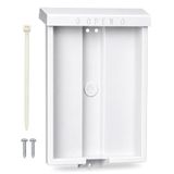 SourceOne 8.5" x 11" Outdoor Realtor Style Brochure Holder with Lid - White - UV Resistant