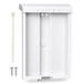 SourceOne 8.5" x 11" Outdoor Realtor Style Brochure Holder with Lid - White - UV Resistant