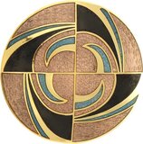 Behave® Dames broche bruin 6 cm - Emaille - Bijoux - Premium Classics