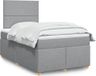 Maison Exclusive - Boxspringbed met matras, lichtgrijs, 120 x 200 cm, textiel