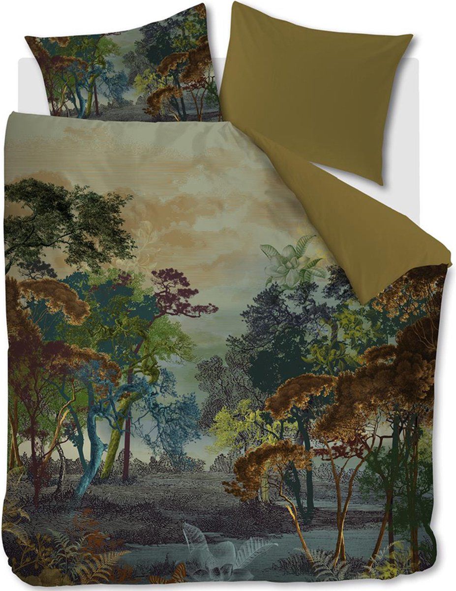 Kardol Dekbedovertrek Forest Gate - 200x220 cm - Groen - 8719931693886