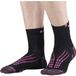Monnet Ice Sokken Zwart Roze Gestreept Merinowol Elastaan Unisex 39/40