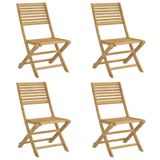 VidaXL Tuinstoel Terras Acaciahout 4 Stuks