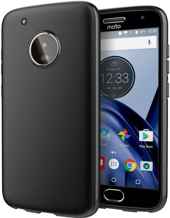 Meeskees24 Motorola Moto G5S Plus zwart colour tpu silicone hoesje