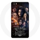 Maniacase Etui voor Huawei P8 Game of Thrones seizoen 8 The Iron Throne The Crew Poster Grey Eagle Logo
