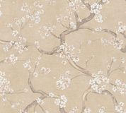 A.S. Création Kersenbloesem Behang | Vliesbehang | Beige, Crème | Gebloemd | 1005 x 53 cm