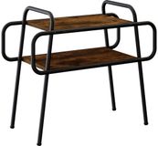 vidaXL Salontafel Gerookt eiken 60 x 30 x 51 cm Bewerkt hout