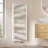 EMKE Badkamerradiator 120 x 60 cm, handdoekradiator centrale aansluiting badkamerradiator handdoekhouder handdoekverwarmer handdoekdroger handdoek radiator badkamer handdoekverwarming wit 598W