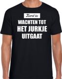 Bellatio Decorations Shoppartners Bv Kerst is: wachten tot het jurkje uitgaat Kerstshirt / Kerst t-shirt zwart voor heren - Kerstkleding / Christmas outfit XL