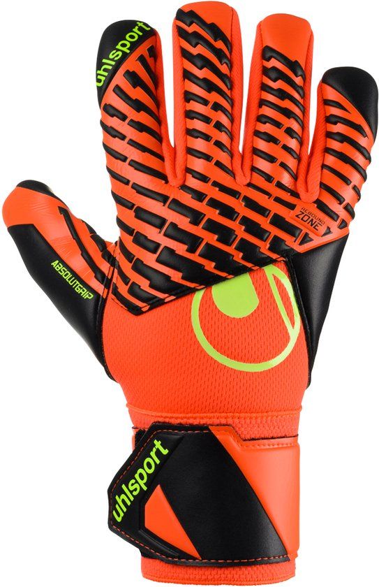 Uhlsport Fm Absolutgrip Hn Pro Junior Keepershandschoenen Kinderen - Fluorood / Wit / Fluogeel | Maat: 4
