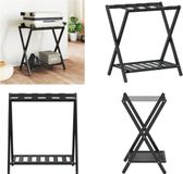 vidaXL Bagagerek 68x38x58 cm bamboe zwart